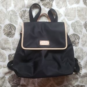 Euc kate spade black nylon backpack pink lining